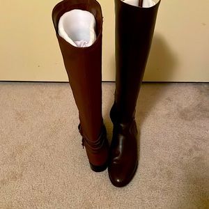 Vince Camuto leather chocolate brown tall riding boots